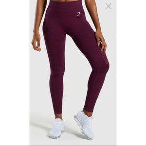 Gymshark Flawless Knit Tight Dark Ruby
